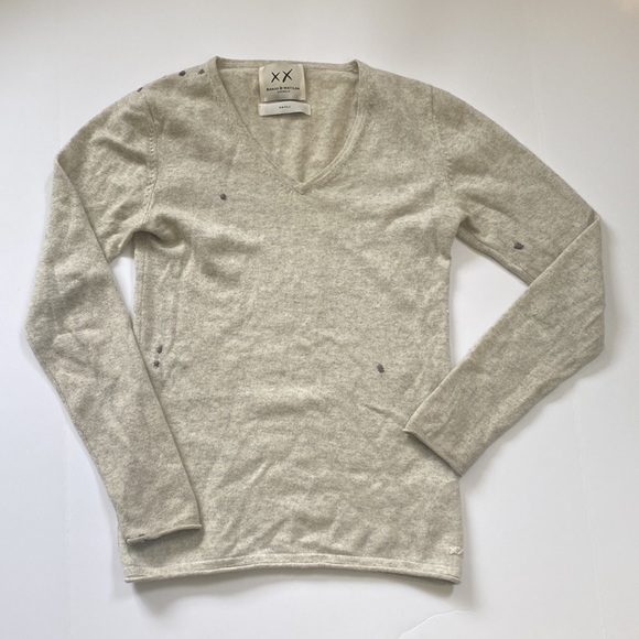 Banjo + Matilda 100% Cashmere V-Neck Sweater S - Picture 3 of 10